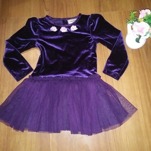 Youngland Dresses Toddler Purple Velvet Dress With Tutu Poshmark